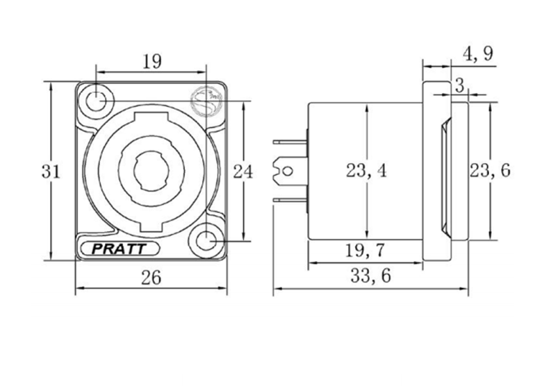 4 Pin Speaker Male Connector (2)