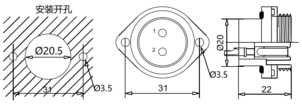 SD20法兰座子图纸